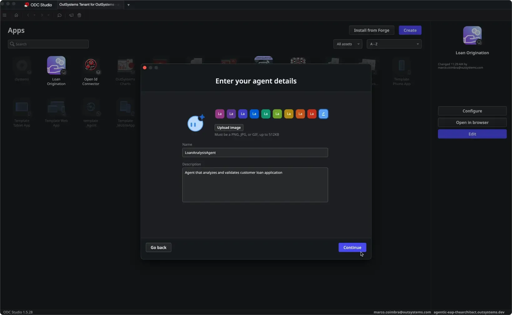 Outsystems agent workbench